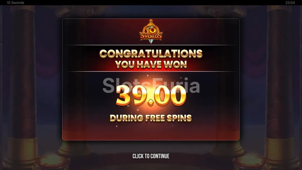 Gran victoria en 10 Swords de Push Gaming