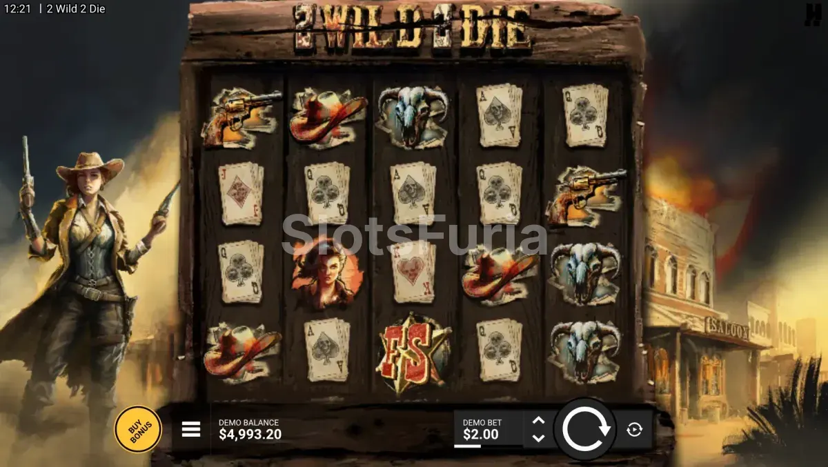 Pantalla principal del juego base de 2 Wild 2 Die