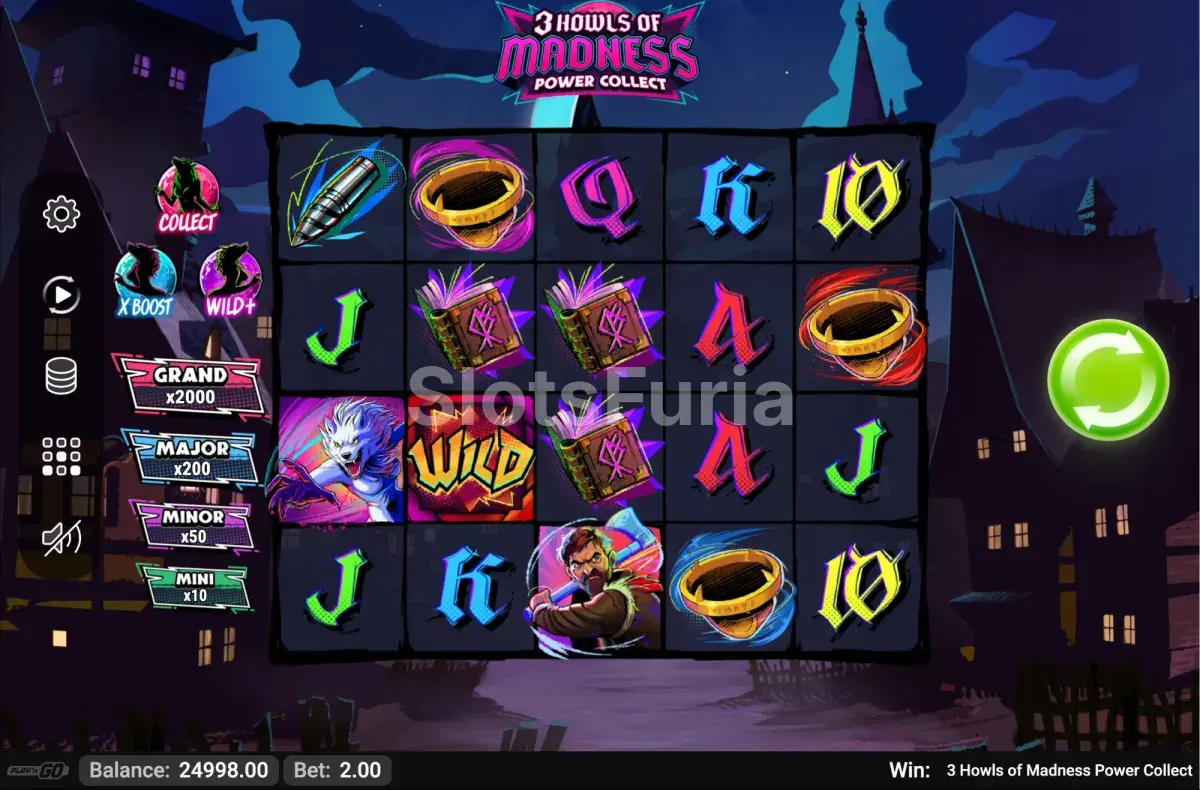 Juego base de 3 Howls of Madness Power Collect en cuadrícula de 5x4