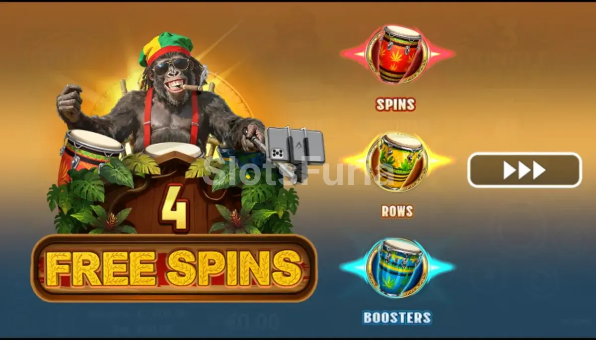 Ronda de giros gratuitos activada en la tragamonedas 3 Jungle Beats