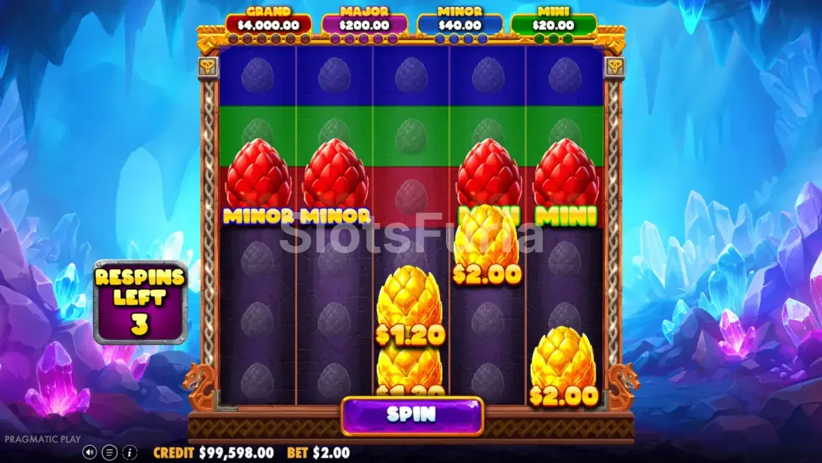 Ronda de giros especiales con modificadores activos en 3 Magic Eggs