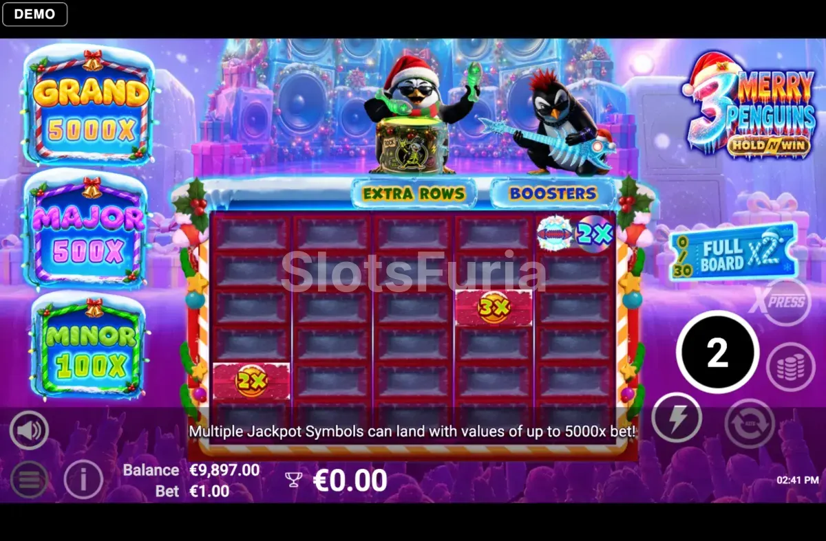 Ronda de giros gratis en 3 Merry Penguins