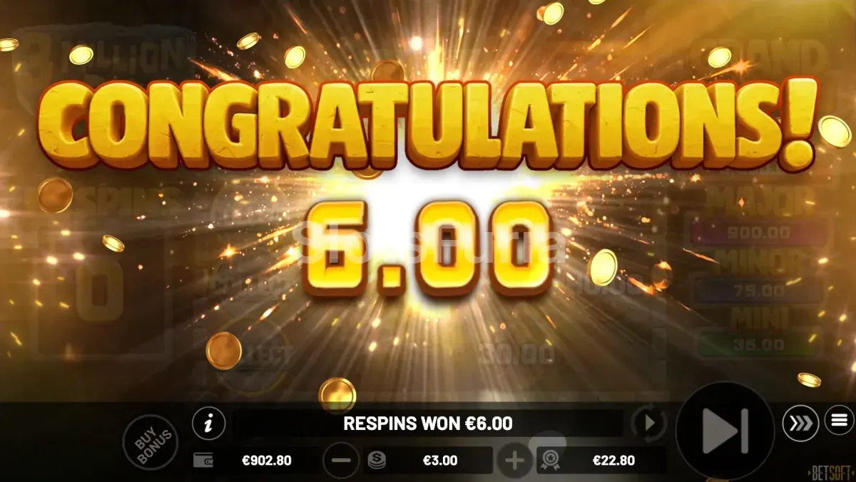 Gran victoria en 3 Million BC de Betsoft