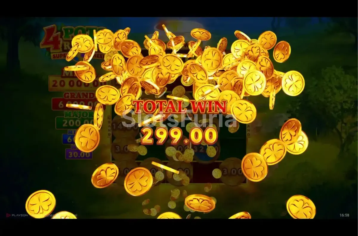 Gran victoria en 4 Pots Riches Super Wheel con multiplicadores activos