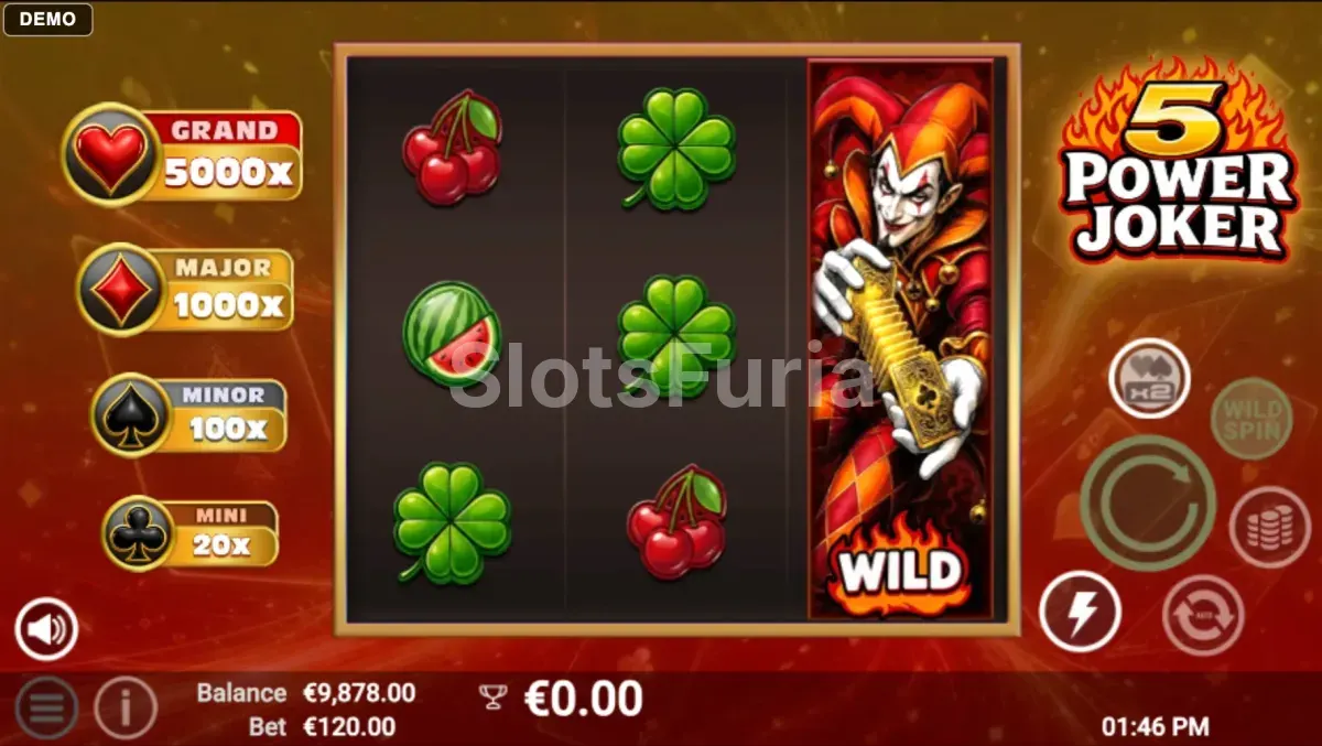 Ronda de giros gratis de 5 Power Joker en acción