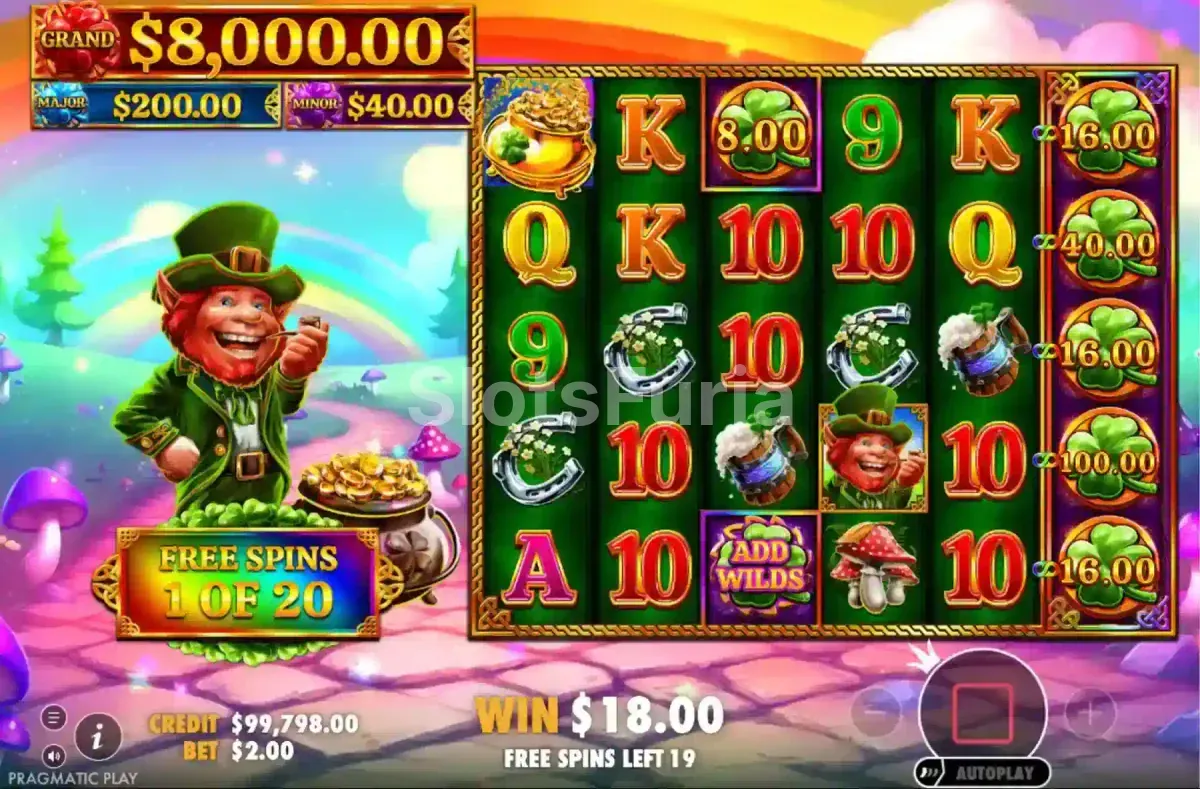 Ronda de giros gratis de 7 Clovers of Fortune con símbolos Connect & Collect