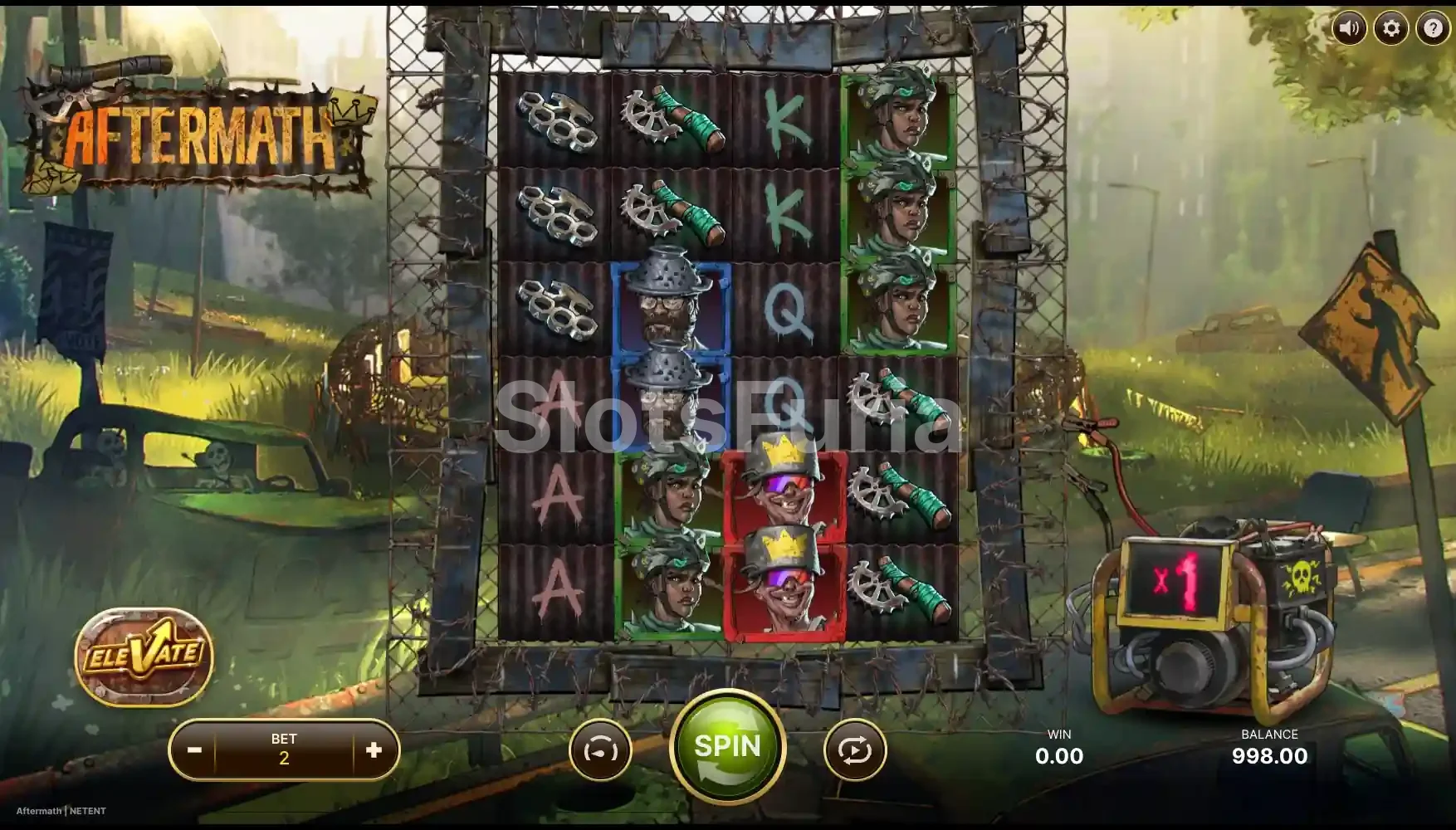 Pantalla principal del juego base de Aftermath