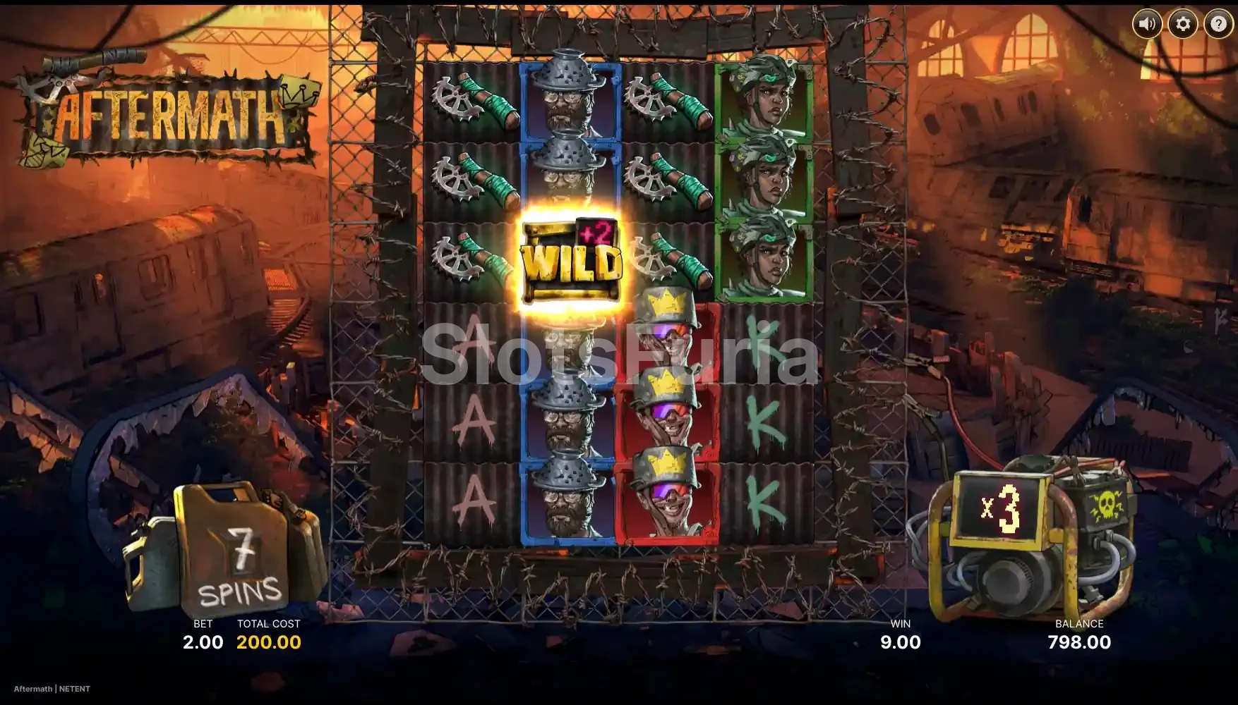 Ronda de giros gratis en Aftermath de NetEnt