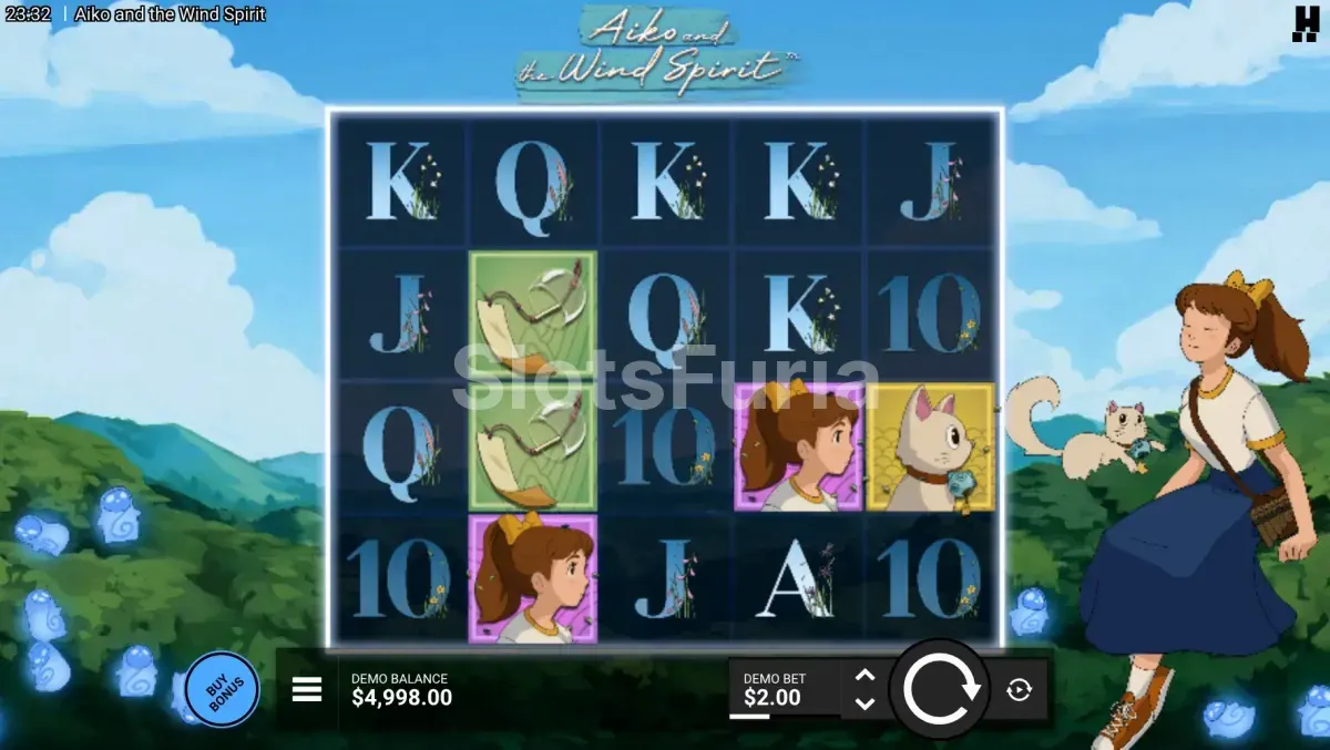 Pantalla principal del juego base de Aiko and the Wind Spirit