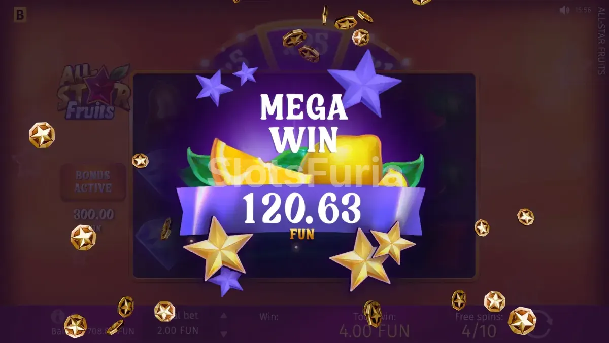 Gran victoria en la tragamonedas All Star Fruits BGaming