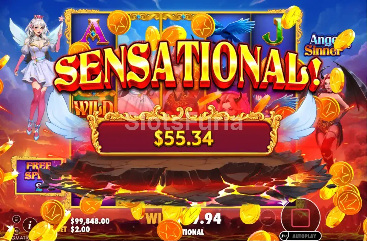 Gran victoria explosiva conseguida en Angel vs Sinner durante una sesión de juego