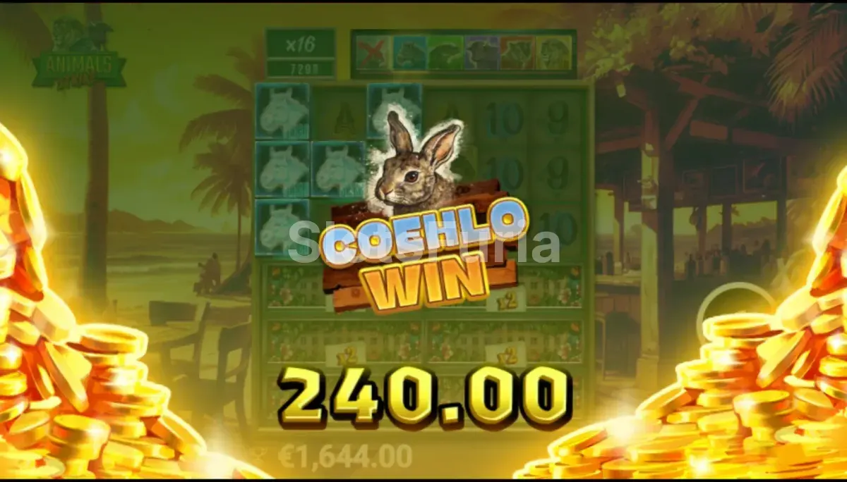 Gran victoria en Animals Strike con el marcador de ganancias explotando