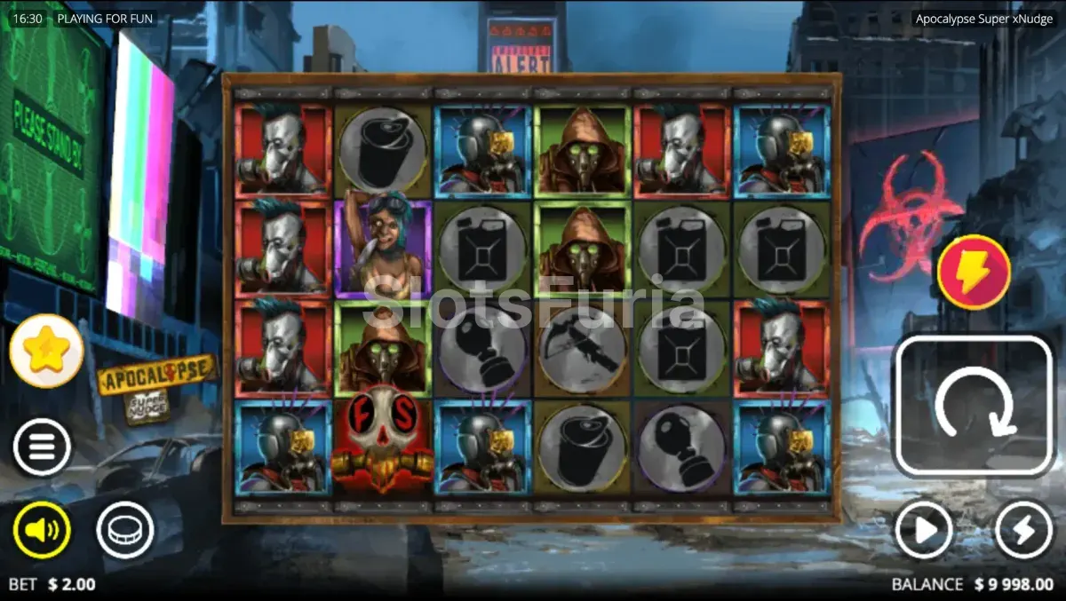 Juego base de Apocalypse con la grilla de 6 rodillos y 4 filas