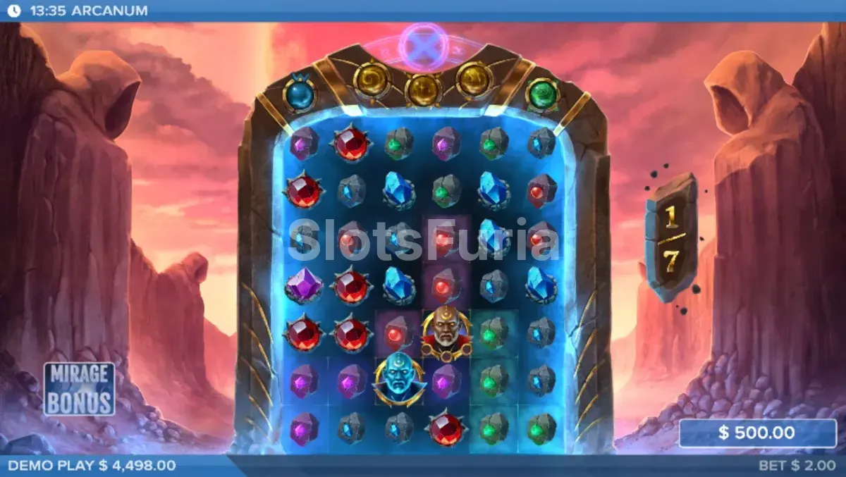 Ronda de giros gratuitos de Arcanum con multiplicadores activos