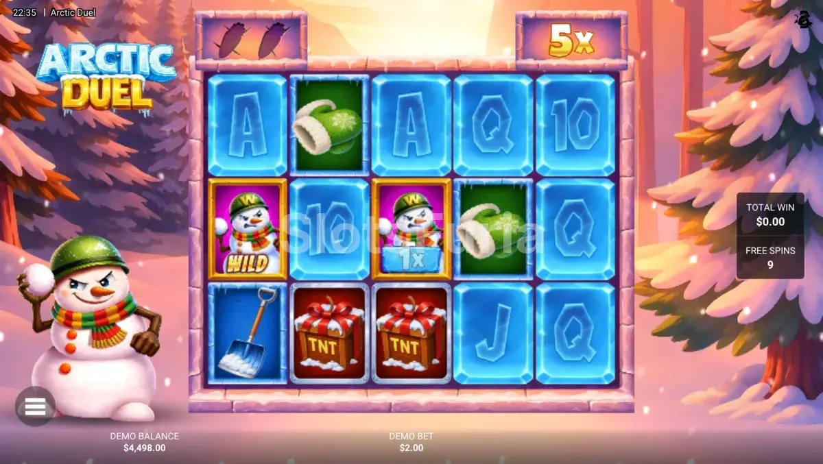 ronda de giros gratis de Arctic Duel