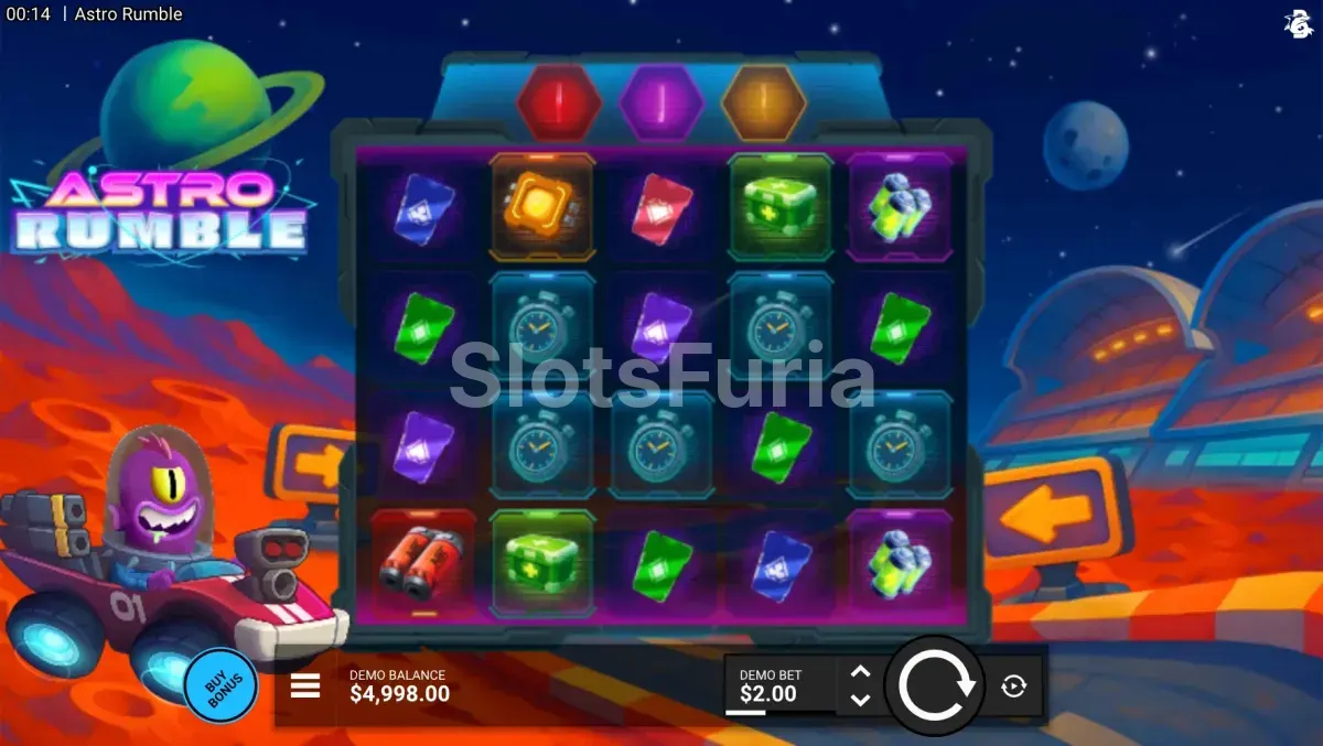 Pantalla principal del juego base de Astro Rumble