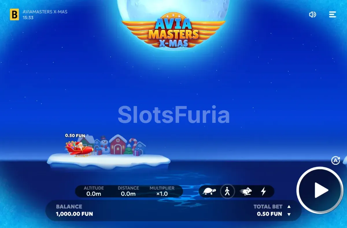 Juego base de Aviamasters Xmas con el avión sobre el mar navideño