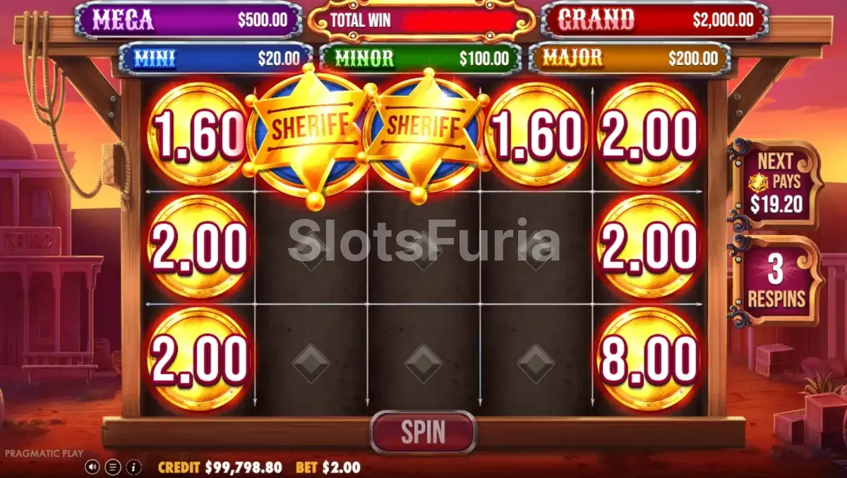 Ronda de giros gratis de Badge Blitz con comodines expandidos