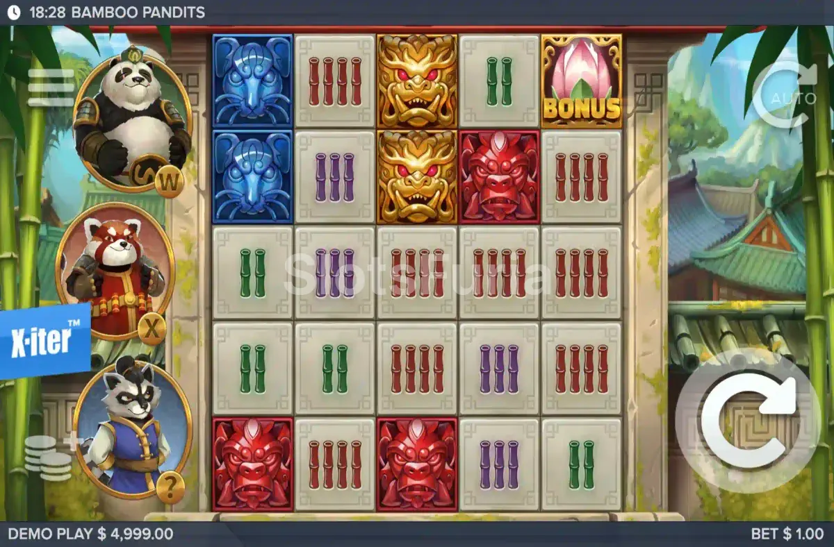 Pantalla del juego base de Bamboo Pandits