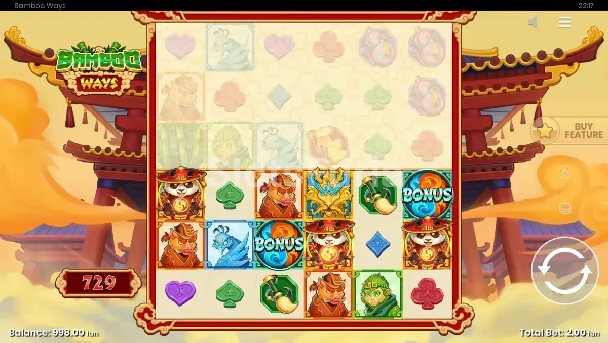 Pantalla principal del juego base de Bamboo Ways