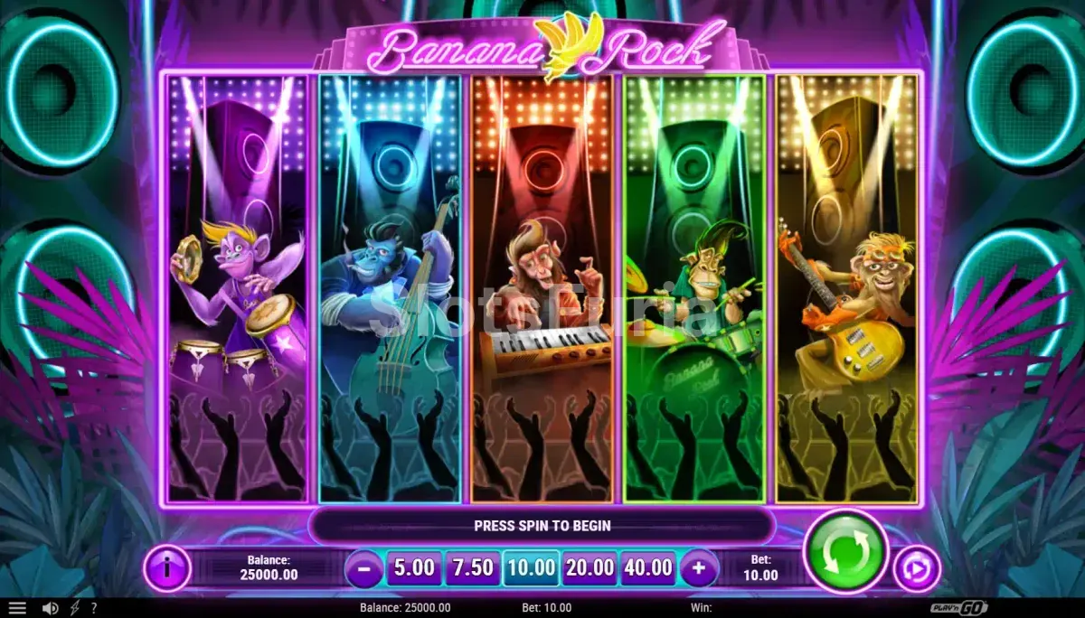Pantalla principal del juego base de Banana Rock