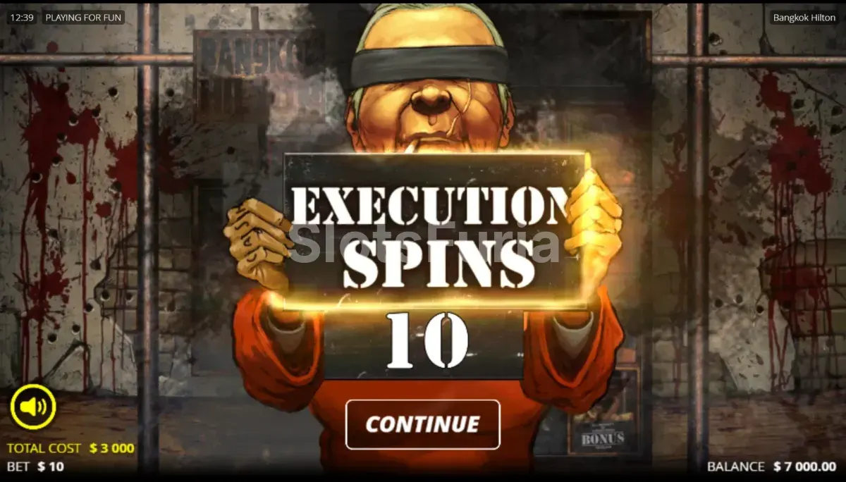 Ronda de giros gratis activada en Bangkok Hilton con multiplicadores activos