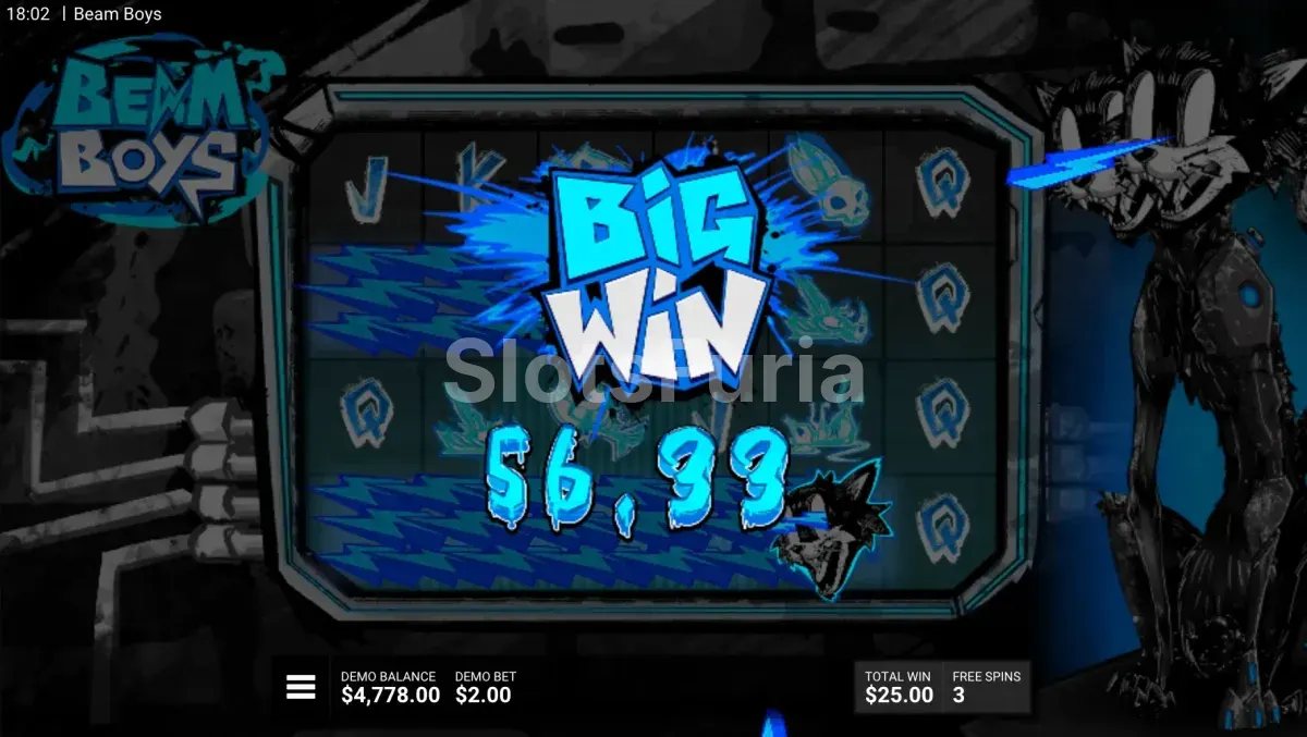 Gran victoria conseguida en Beam Boys con el Wild Laser Cat en acción