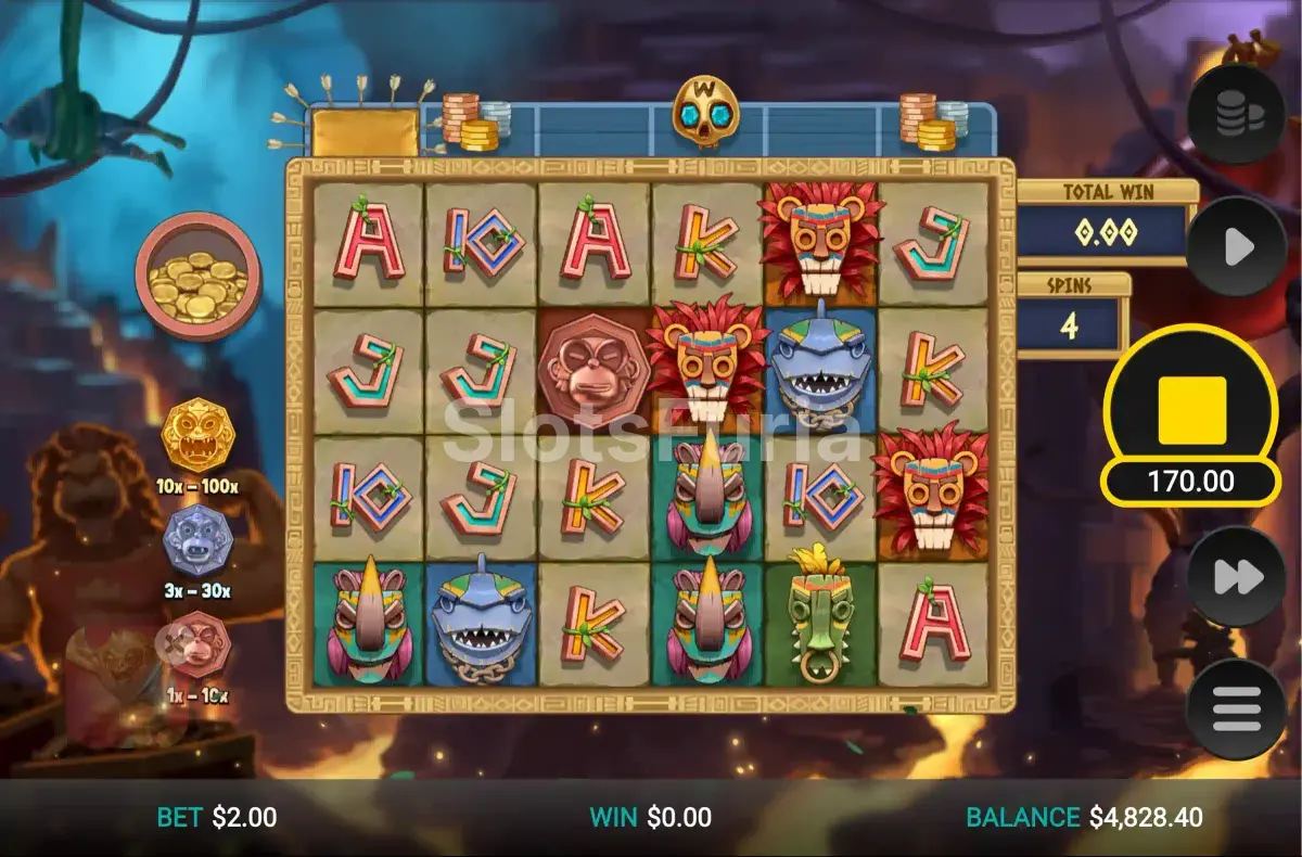 Rondas de giros gratuitos activados en Beast Gains con multiplicadores