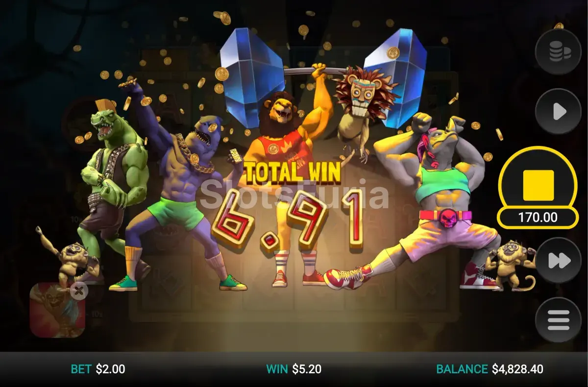 Gran victoria conseguida durante una sesión de Beast Gains