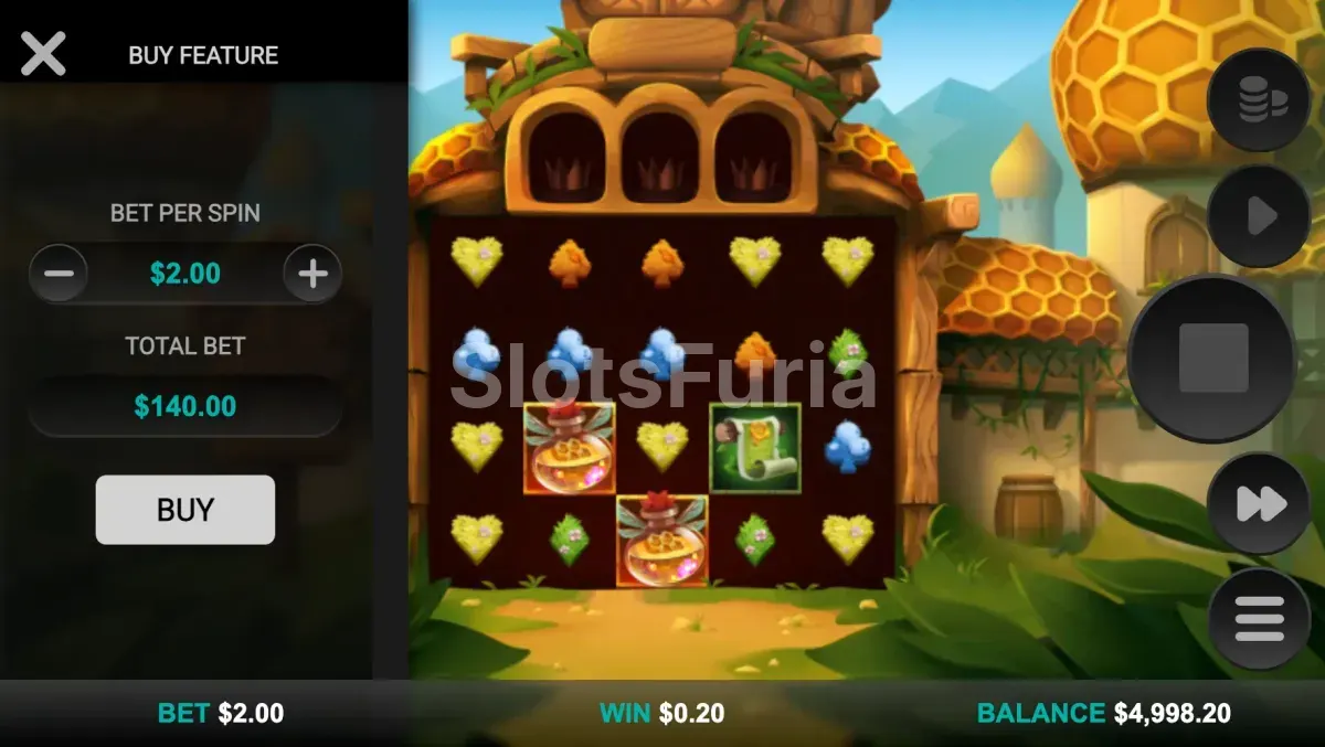 Opción de compra de bono en Beellionaires Dream Drop de Relax Gaming