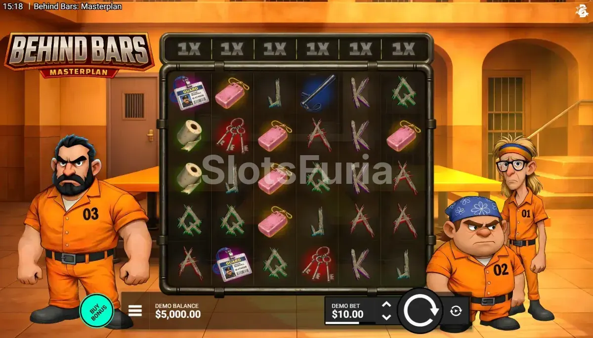 Pantalla principal del juego base de Behind Bars Masterplan