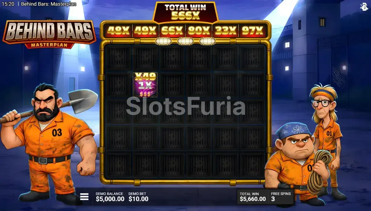 Ronda de giros gratis en Behind Bars Masterplan