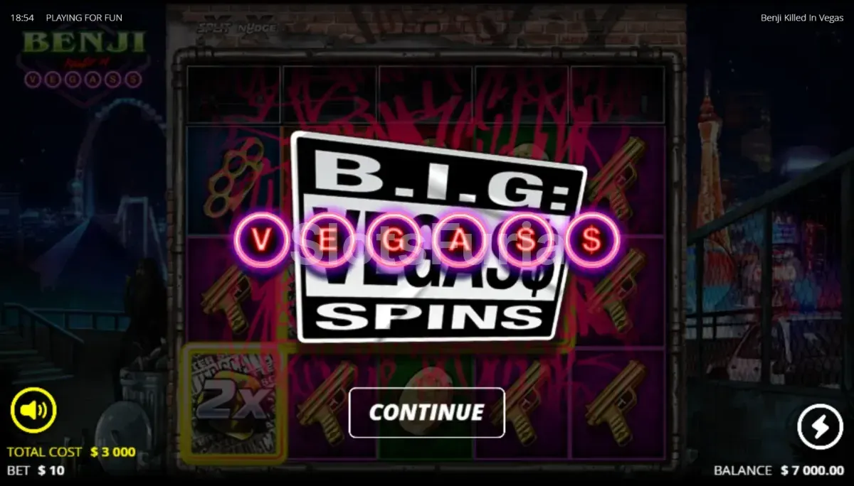 Ronda de tiradas gratis activa en Benji Killed in Vegas