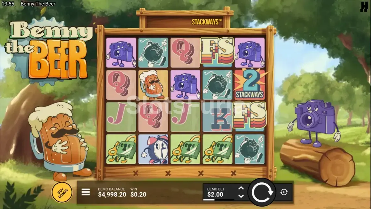 Pantalla principal del juego base de Benny The Beer