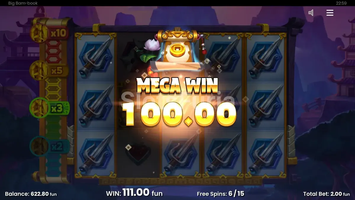 Gran victoria registrada en Big Bam-Book con multiplicador activo