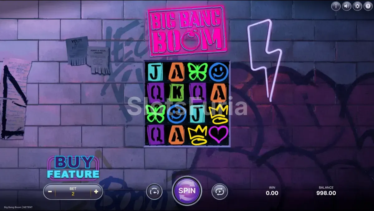 Rejilla base de la tragamonedas Big Bang Boom