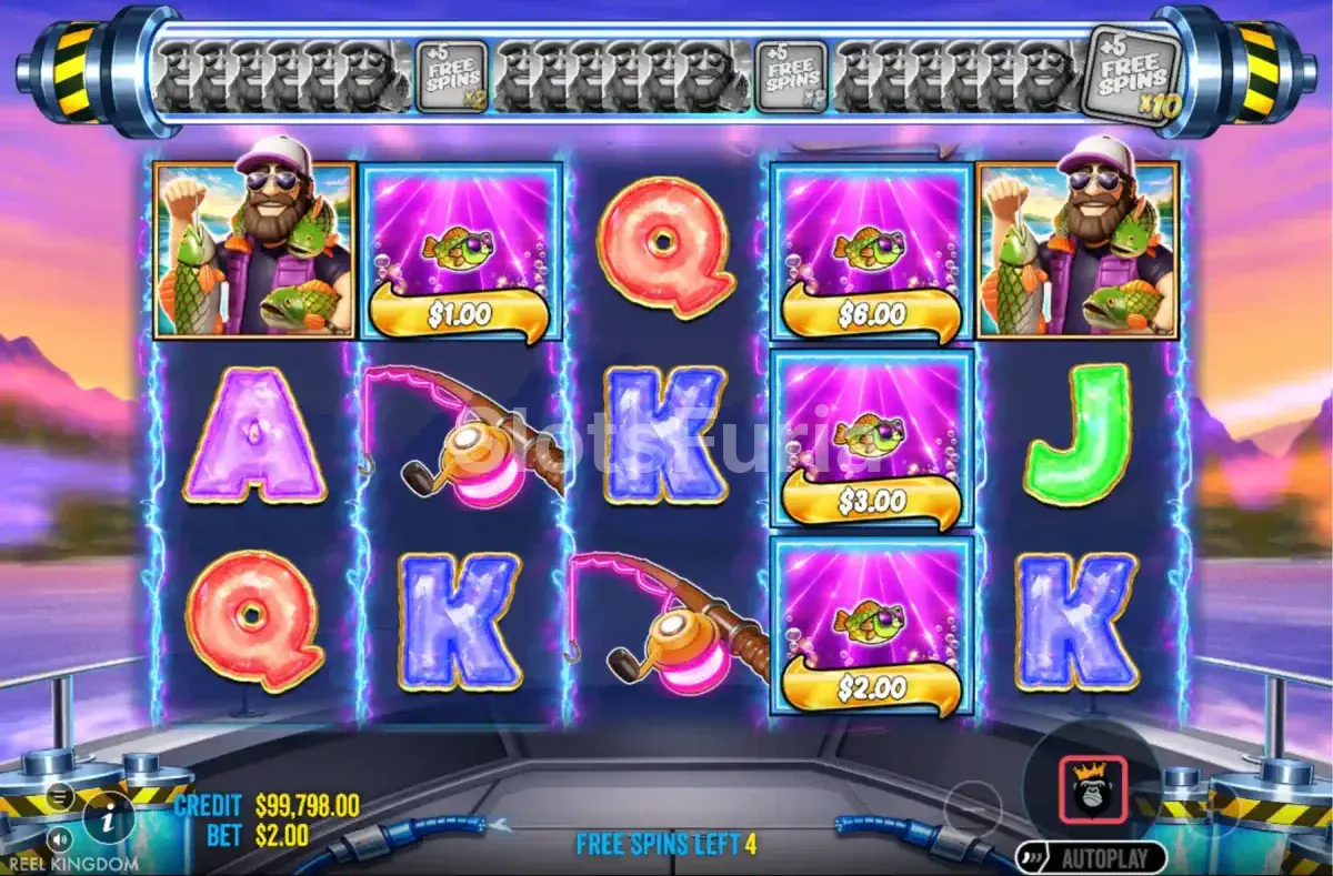 Tiradas gratuitas activas en Big Bass Blast con multiplicadores