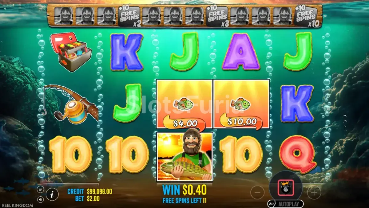 Ronda de giros gratis en Big Bass Bonanza 1000 con multiplicadores activos