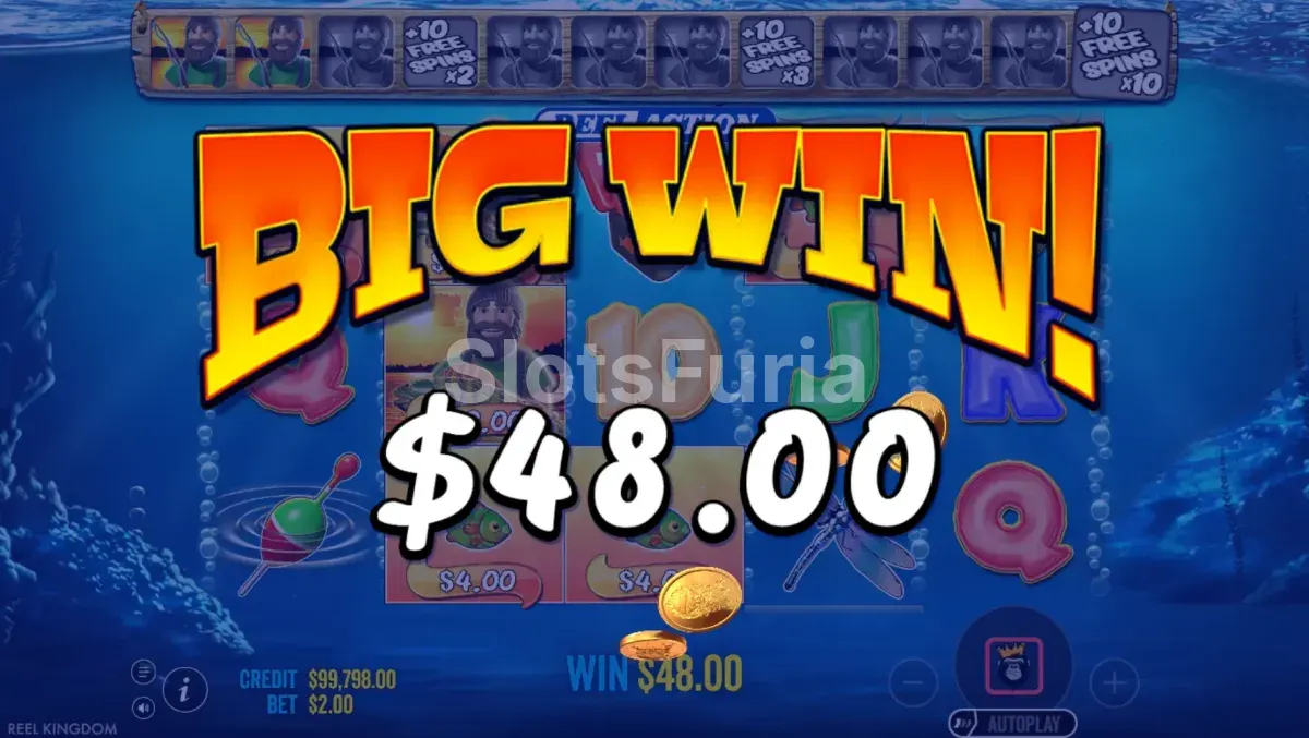 Gran victoria conseguida en Big Bass Bonanza Reel Action