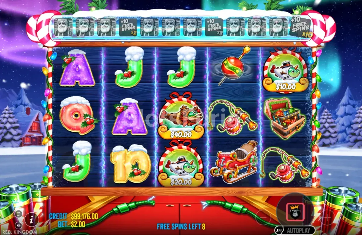 Giros gratis de Big Bass Christmas Blast 1000