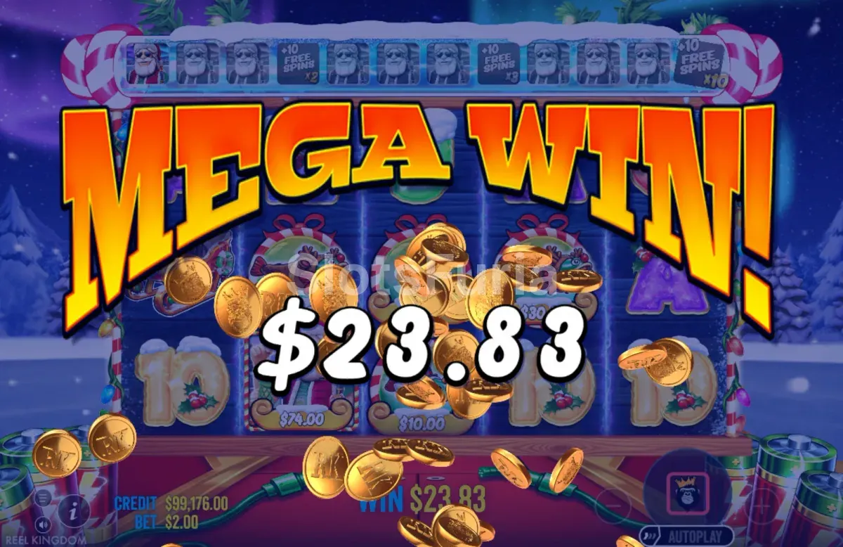Gran ganancia en Big Bass Christmas Blast 1000