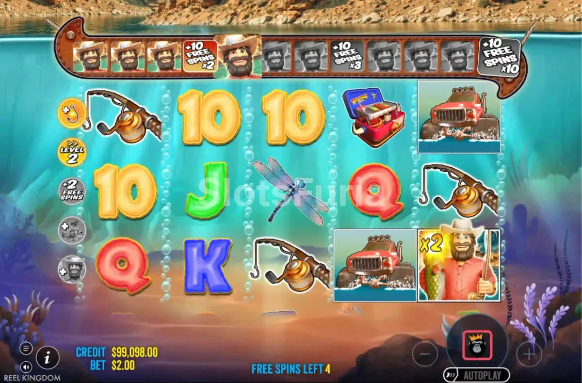 Ronda de giros gratis en Big Bass Splash 1000