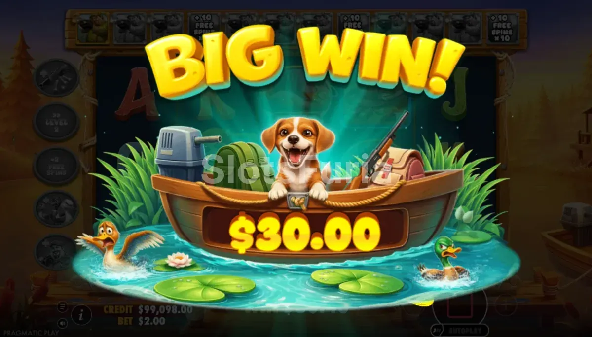 Momento de gran ganancia en Big Duck Splash 1000