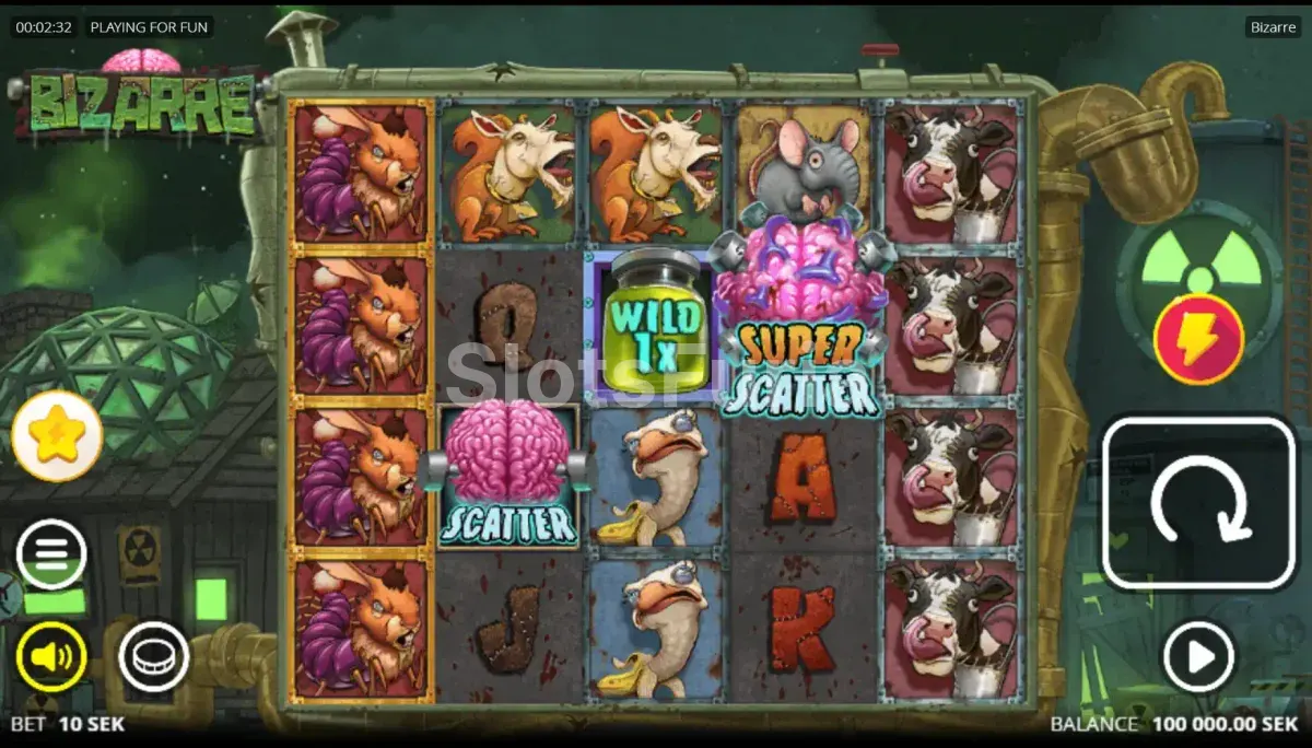 Pantalla principal del juego base de Bizarre