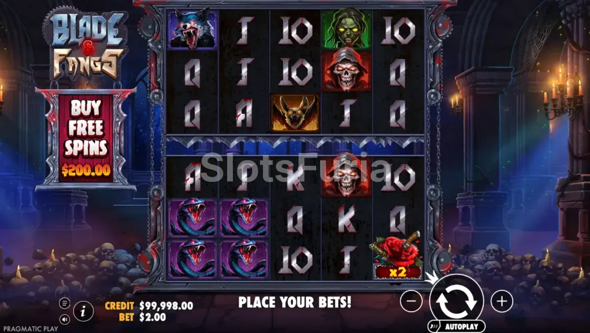 Juego base de Blade & Fangs con dos grillas activas