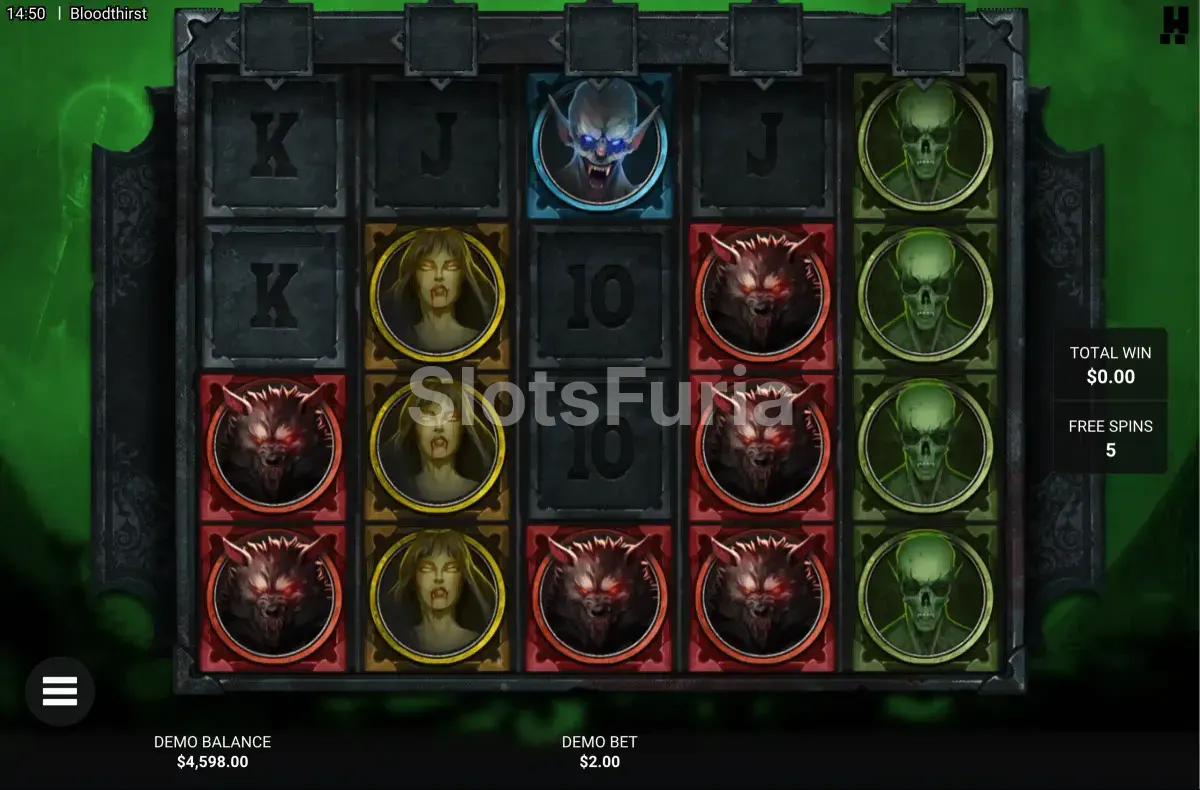 Ronda de tiradas gratuitas Immortals en Bloodthirst