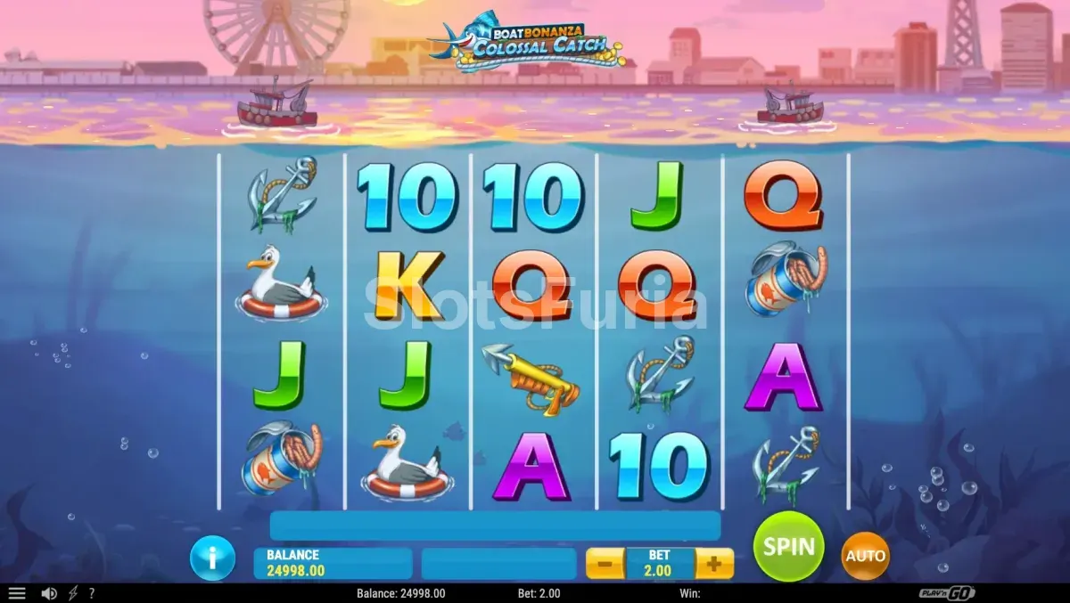 Función Colossal Catch activada en Boat Bonanza Colossal Catch durante el juego