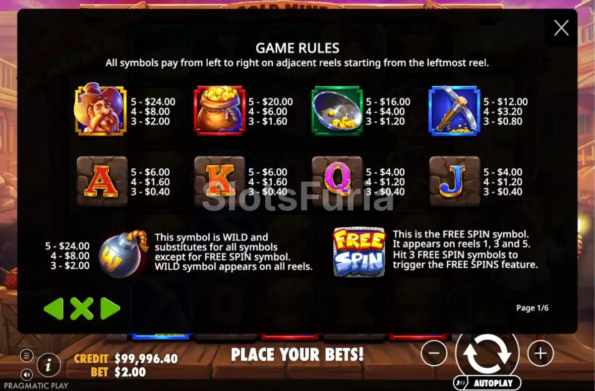 Tabla de pagos completa de Bomb Bonanza con todos los símbolos