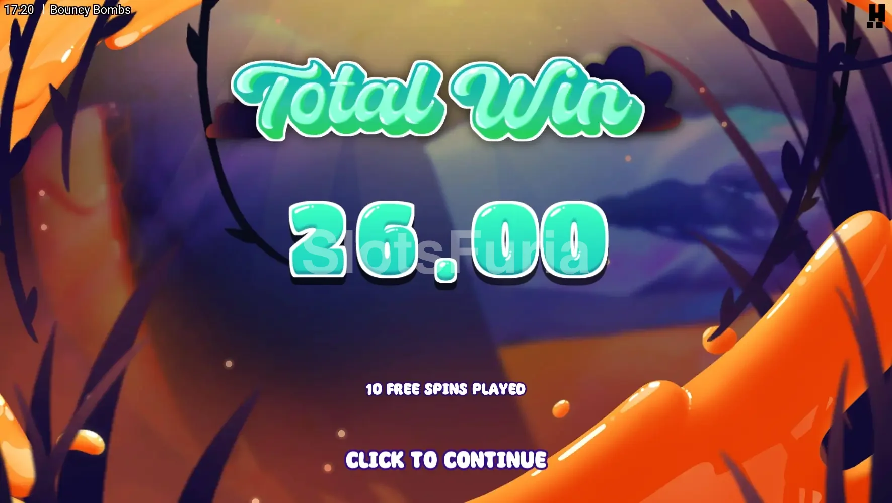 Gran victoria en Bouncy Bombs con multiplicadores activados en pantalla