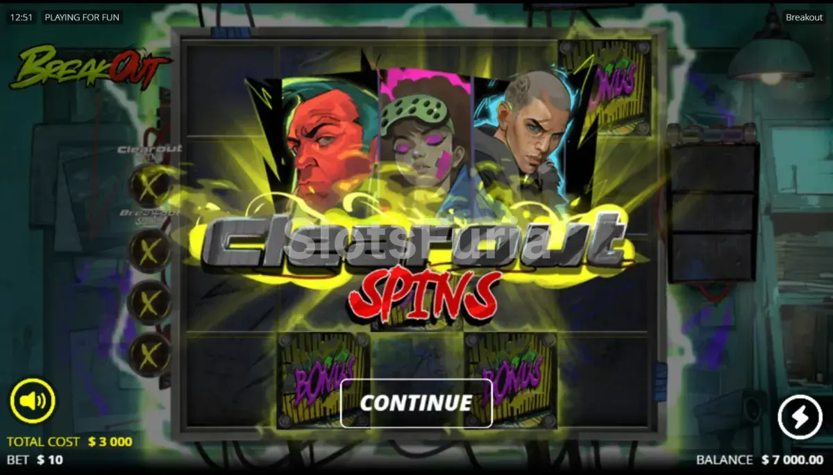 Giros gratis de Breakout con multiplicadores persistentes